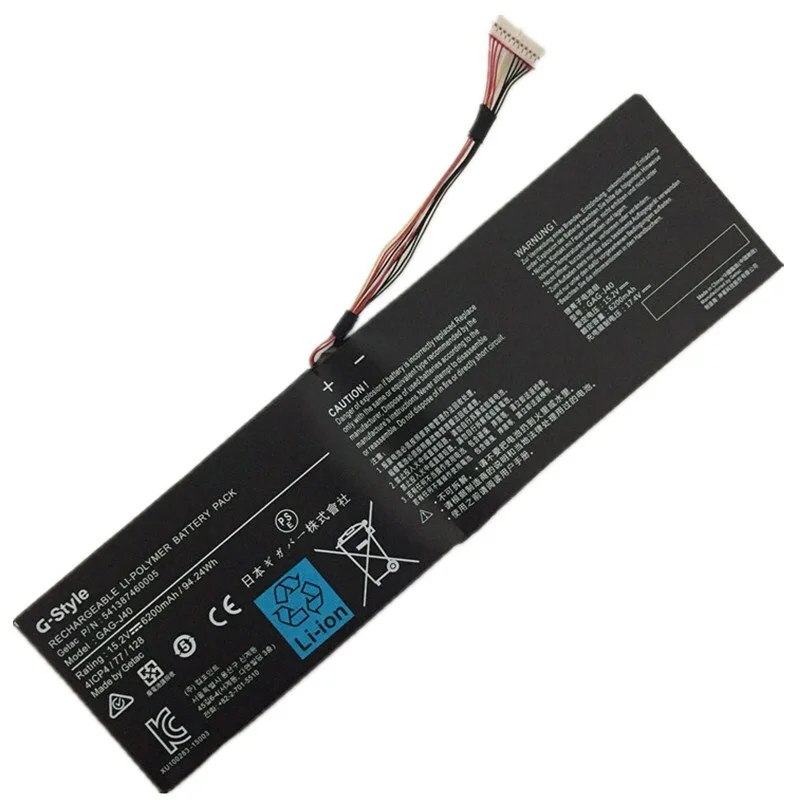 Authentic GAG-J40 Battery Applicable Gigabyte Aero 15 14 V7 14-W-CF2 15x 15w 14-P64WV6