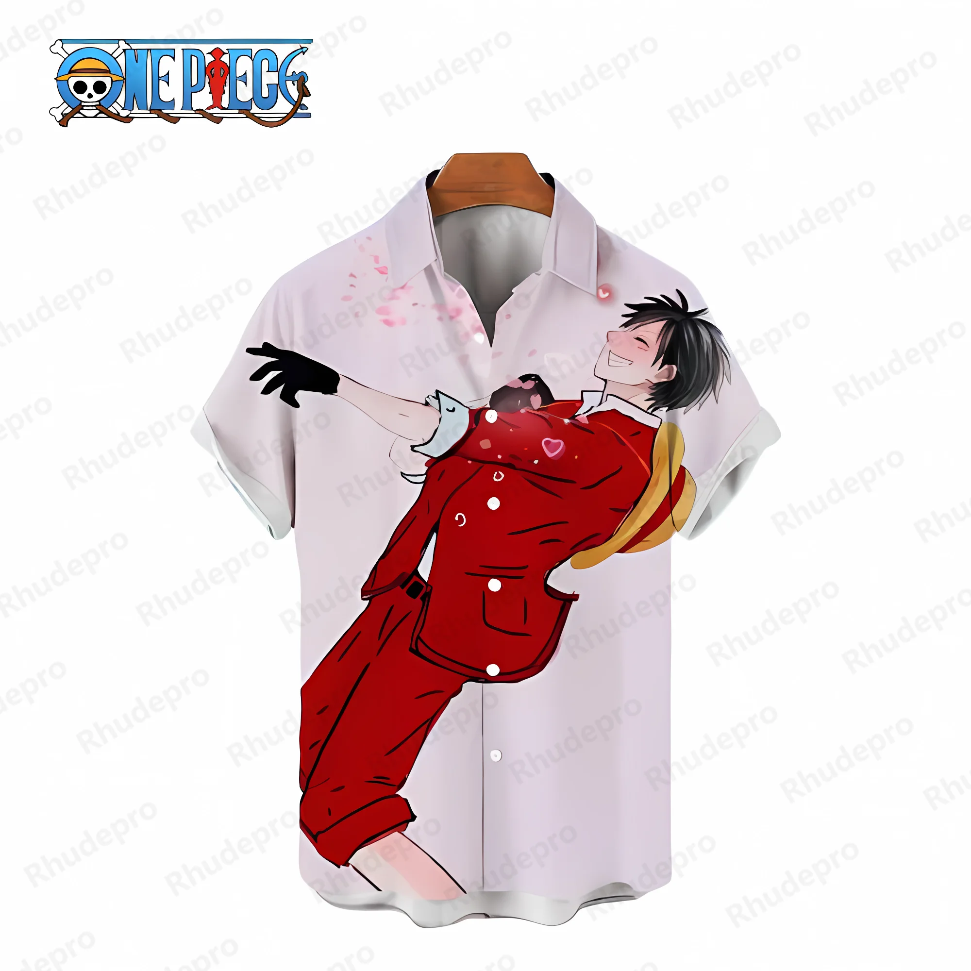 Cool Social Shirt One Piece Blouse Men's Shirts Fashion Tops Monkey D Luffy New Clothes Y2k Blouses Leisure Elegant Oversized