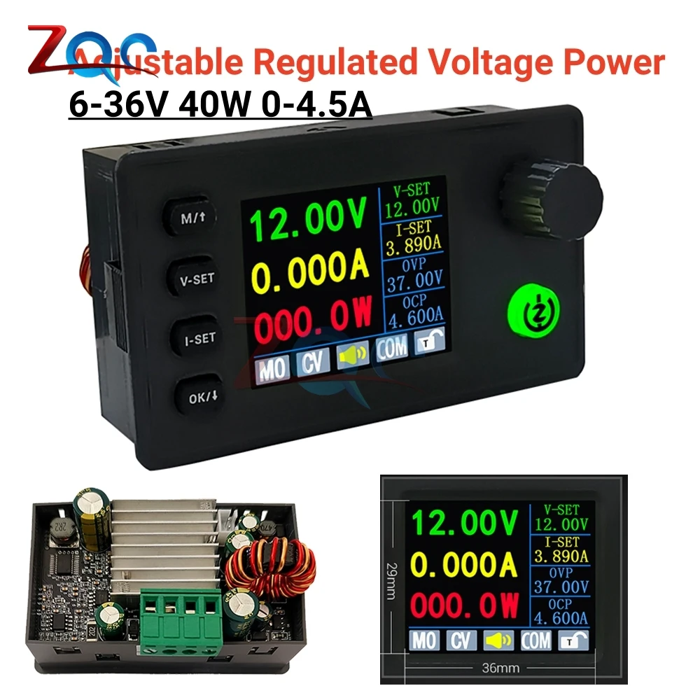 

SK40C DC6-36V 40W CNC регулируемый стабилизированный напряжение источник питания понижающий преобразователь понижающий модуль зарядный модуль