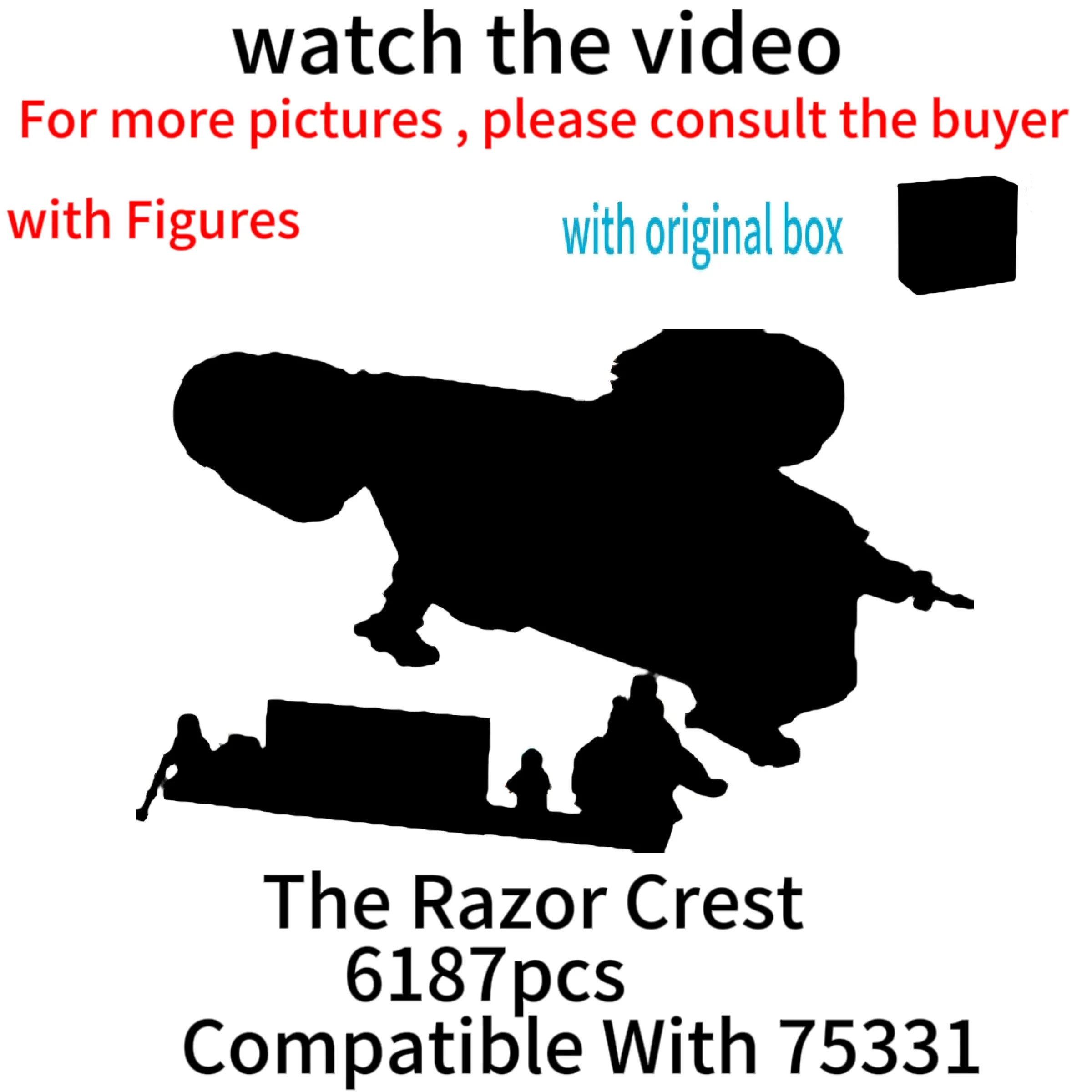 

With Original Box Razor Crest Building Blocks Model Fit 75331 6187pcs Spacecraft Bricks Toys Christmas And Birthday Gifts