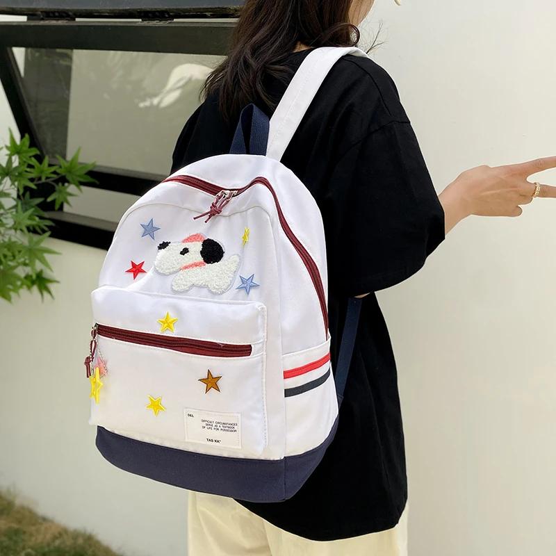 

Simple Casual Cute Cartoon Girls Students Schoolbag Fashion New Trendy Ladies Hundred Outdoor Large Capacity Travel Backpack