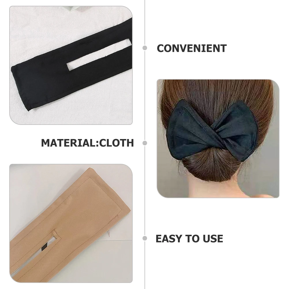 

3pcs Hairband Buns Donuts Volumizing Messy Bun Maker for Long Hair Styling Tools Elastic Bands Black Khaki Navy
