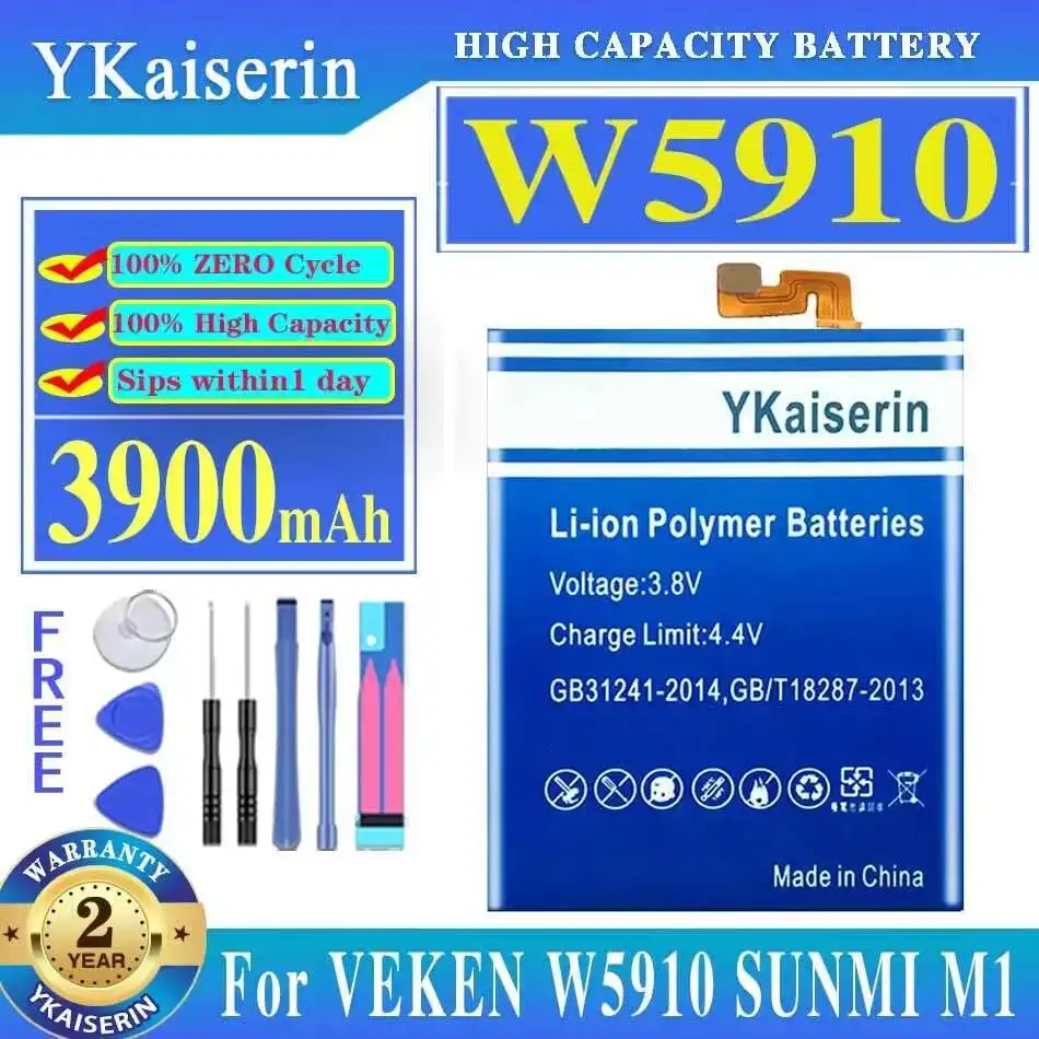 

For VK Veken W5910 Sunmi M1 Mobile Phone Battery 3900Mah Reliable Power Supply