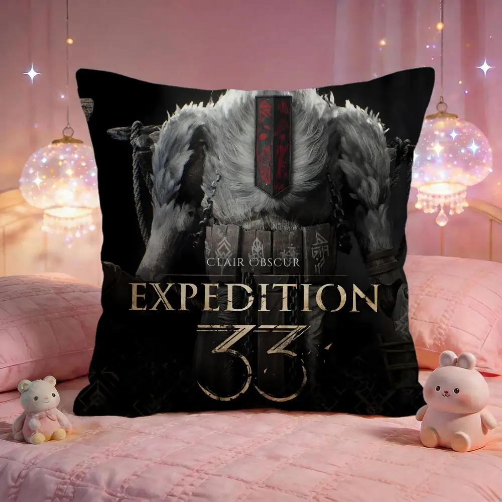 o-Obscur Expedition 33 Cushion Cover Premium Comfort Reversible Pillow Cove -Two in One Design for Any Room & Car Interior