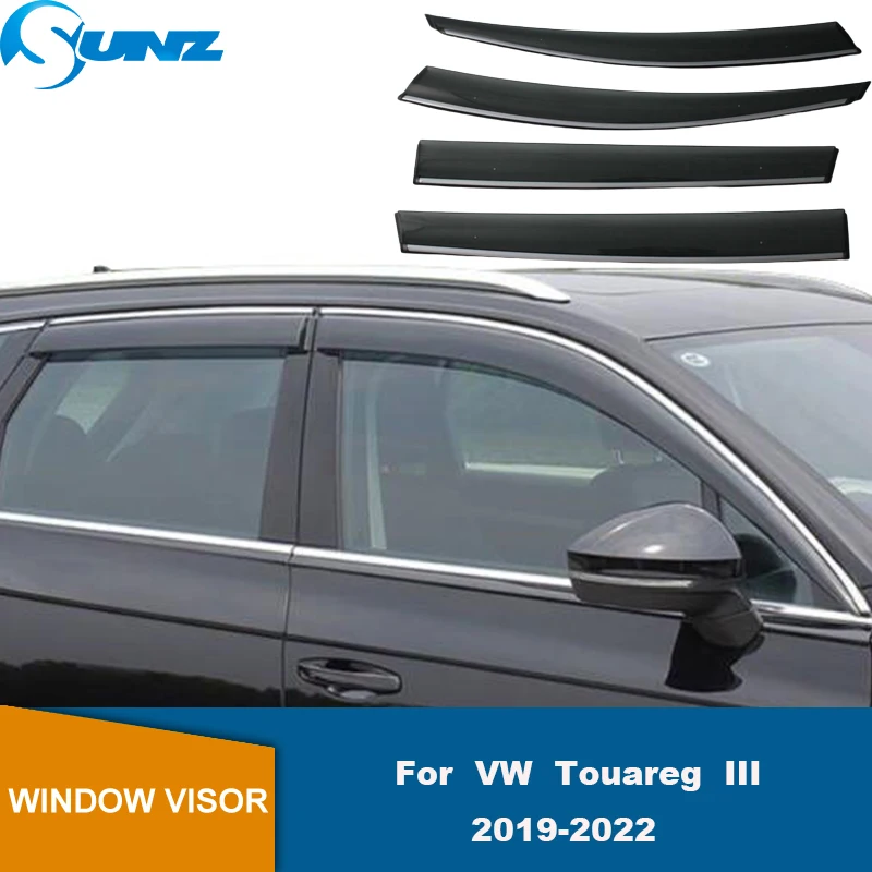 Weathershilds For VW Touareg III 2019 2020 2021 2022 Car Side Window Visor Guard Vent Awnings Shelters Rain Guard Door Ventvisor