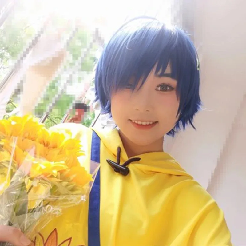 새로운 2025 애니메이션 원더 에그 우선 오토 아이 코스프레 의상 후드 옐로우 해바라기 풀오버 스웨트 셔츠 반바지 가발 머리핀 S ❤ ❤ dd를 한국어로 번역하세요.