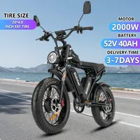 Ridstar Electric Bike 2000W Dual Motor 52V40AH Dual Battery E Bike 20*4-inch Fat Tire Hydraulic Brake Mountain Electric Bicycle