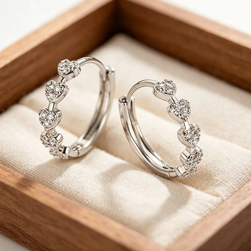 GANPUP Luxuriöse Glitzernde Fünfzackige Stern-Ohrklemmen Ohrringe für Damen Mode Neuer Schmuck Geschenk Party серьги женские – Detail 3