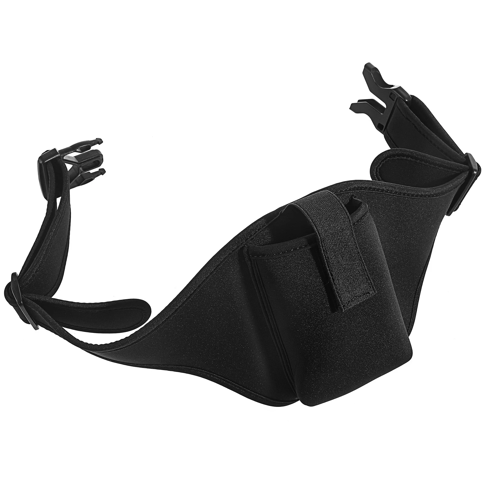 Durable Mic Waist Belt Black Neoprene Fanny Pack Adjustable Fitness Belt for Gym Microphone Carrier Pouch Sport Waist Band Pack