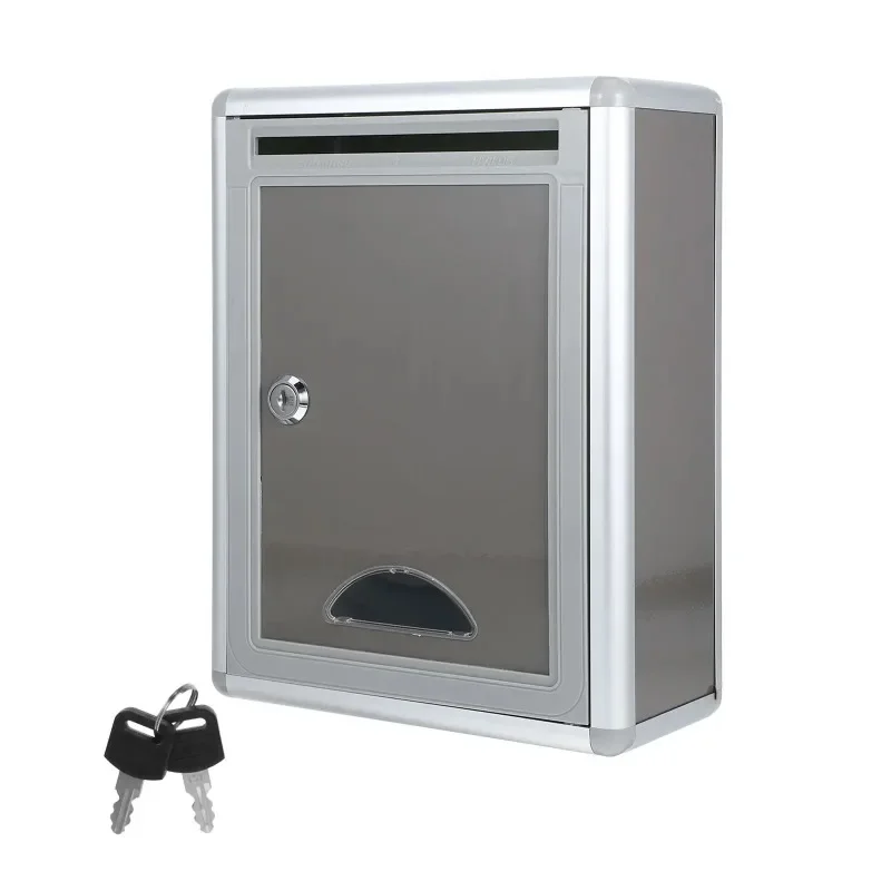 Wall Mountable Mailbox Aluminum Alloy Lightweight Waterproof Post Boxes Retro Design Suitable for Company Use