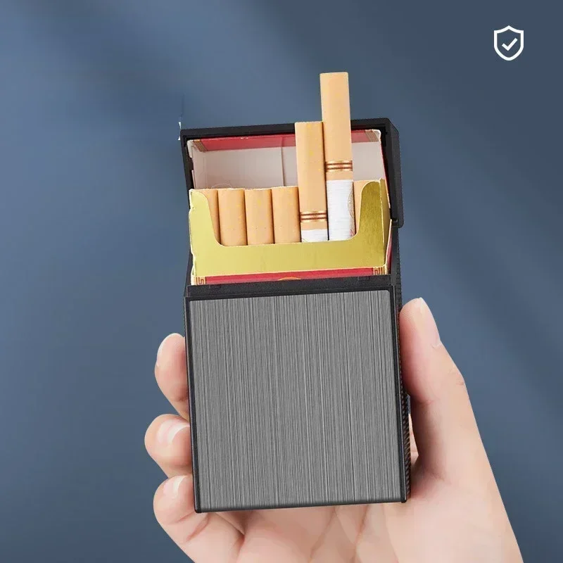 New Smoke Cigarette Case 20pcs Cigarettes Cases Holder With USB Rechargeable Lighter Metal Cigarette Case Lighters Gift For Men