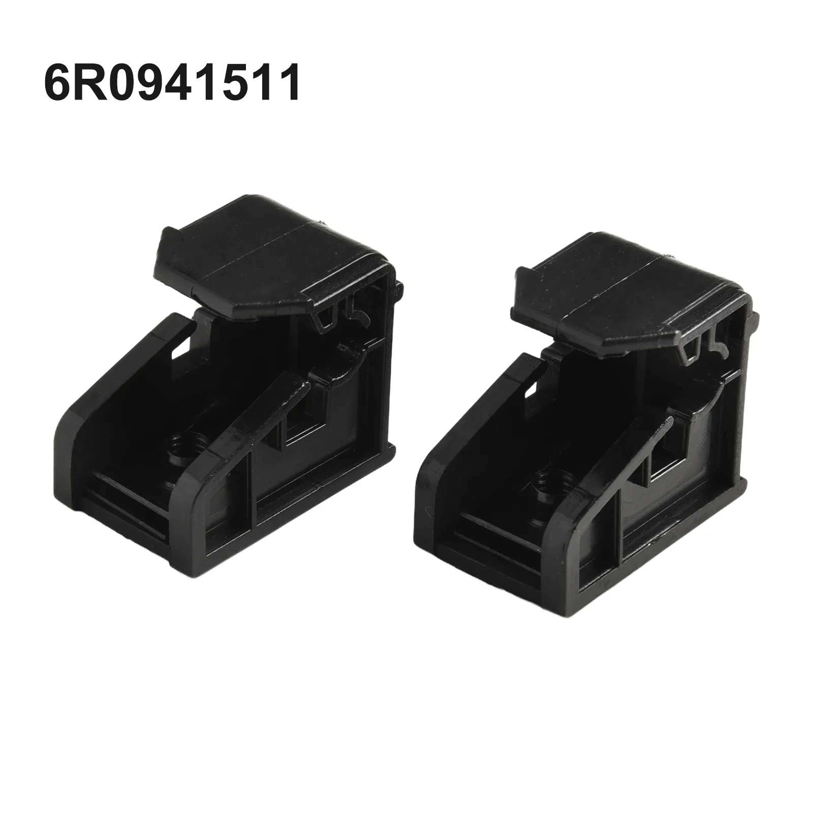

2Pcs Black Plastic Headlight Mounting Clip Bracket Headlight Repair Kit Left Right 6R0941511 For For Polo 6R Car Accessories