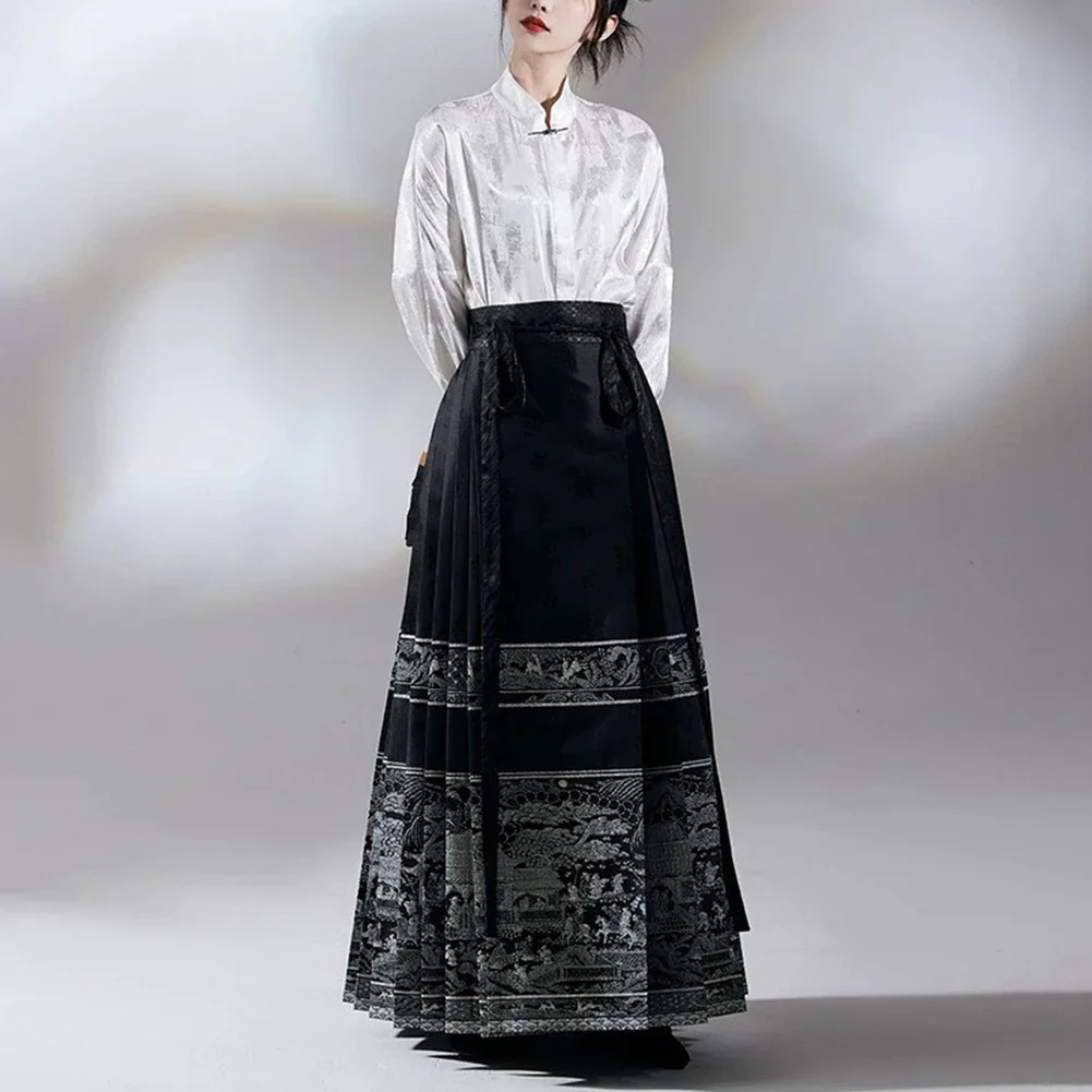 

Hot New Stylish Comfy Skirt Pleats Skirt Face Skirt Women Fashionable Going Out Hanfu Horse Pleats Retro Shopping