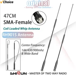 RH901S Antenna SMA-Female Coil Loaded Soft Whip Aerial 144/430/900MHz Amplify Signals For DM-1701A UV26 5RM UV-25M Two Way Radio