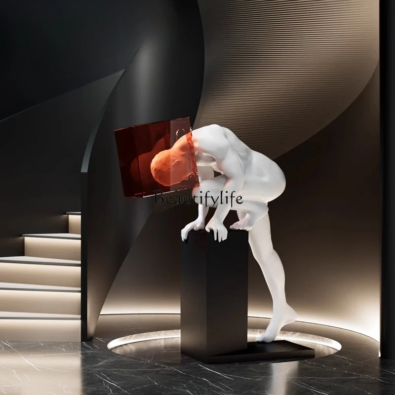 

Modern figure sculpture creative abstract art large floor ornament