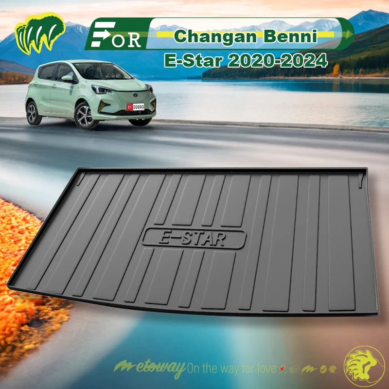 For Changan Benni E-Star 2020-2024 Custom Fit Car Trunk Mat All Season Black Cargo Mat 3D Shaped Laser Measured Trunk Liners