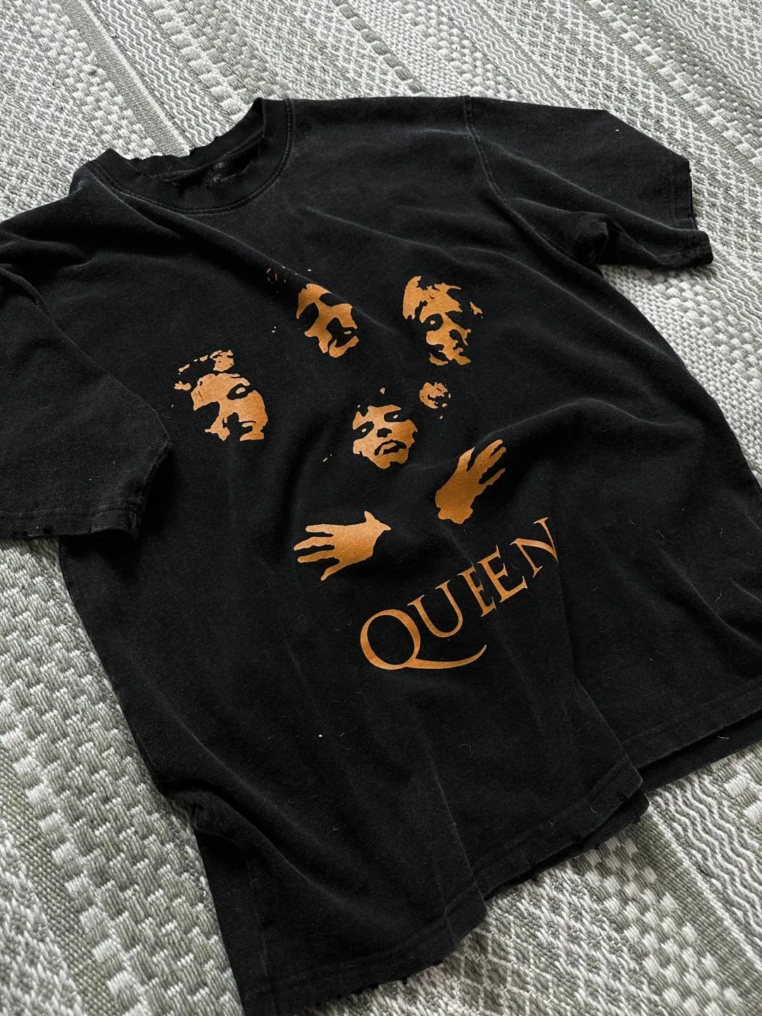 

Washed and Aged British Rock Band Classic Print Pattern Pure Cotton Soft High-quality Comfortable Harajuku UNISEX
