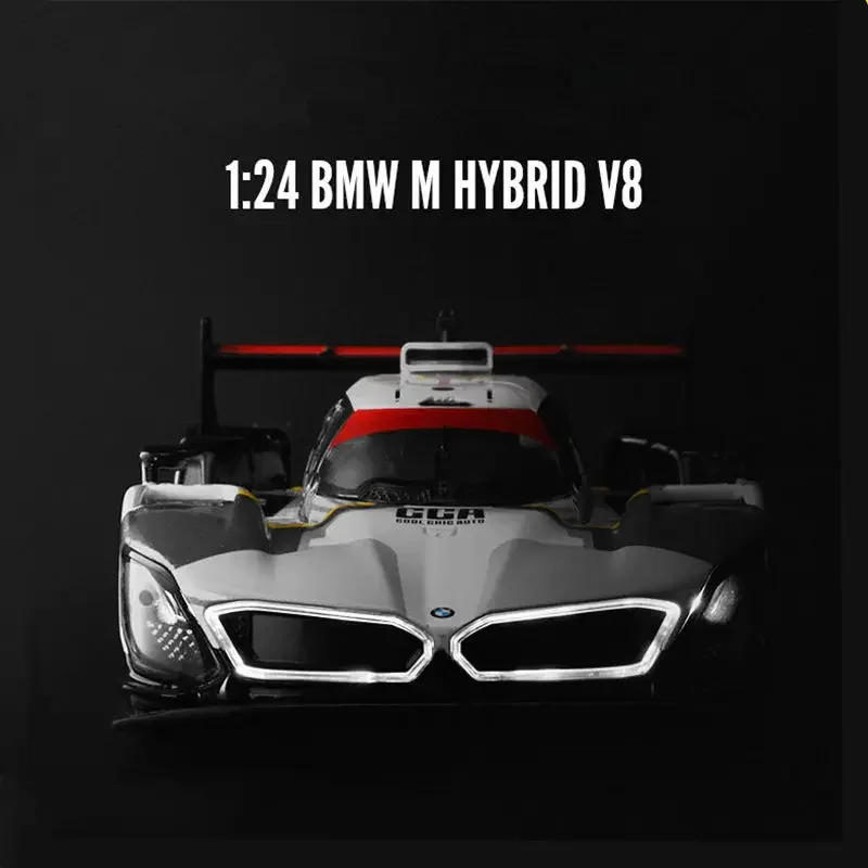 1:24 BMW M Hybrid V8 Alloy Sports Car Model Diecasts Metal Track Racing Car Vehicles Model Simulation Sound Light Kids Toys Gift