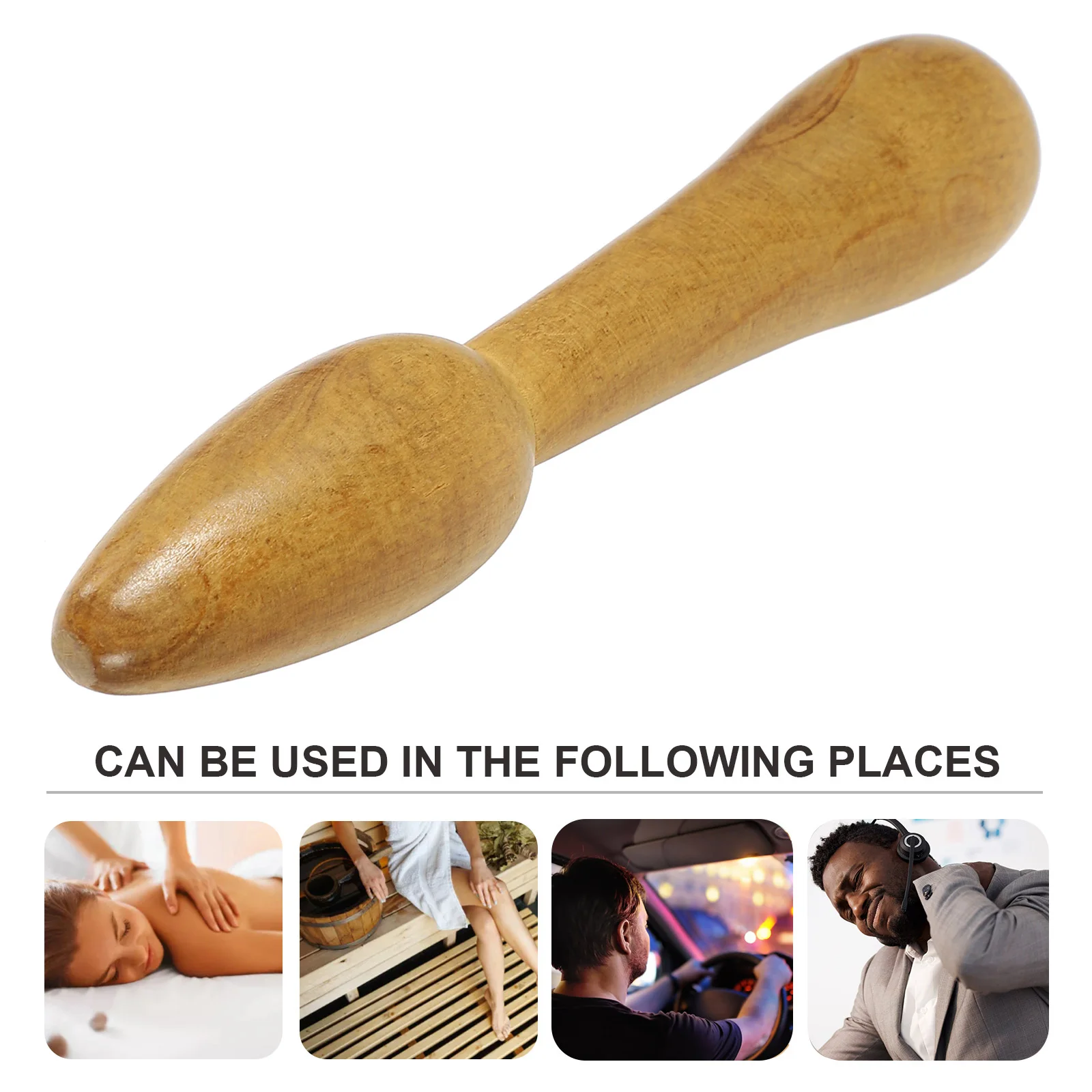 Scented Wood Gourd-shaped Acupoint Massage Cone Portable Body Massager Wooden Massage Tool Scented Wood Massager