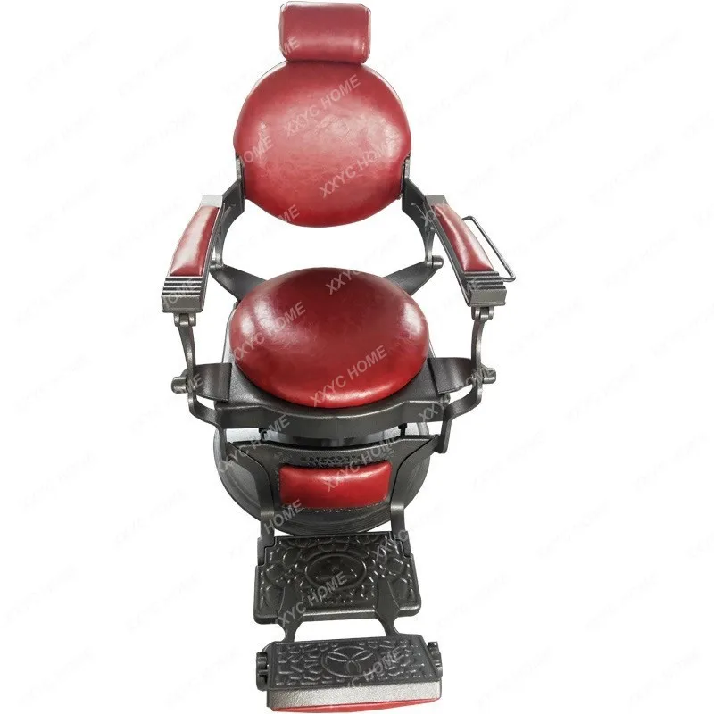ML Men's Barber Chair Hair Salon Retro Hair Salon Chair Can be reclined Perm, Dye and Shave Chair