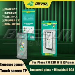 HZYOO 1:1 Similar OEM Touch Screen Glass Digitizer Sensor+OCA +Dust Gauze for iPhone X XR  XSM 13 XS 11 12 Pro Max Replacement