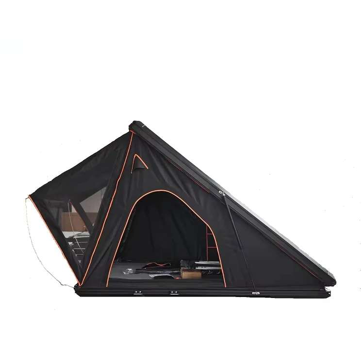 Triangle Roof Top Tents Hardshell Slim Aluminum Dachzelt Hardtop Car Rooftop Foldable Tent Outdoor Camping Equipment