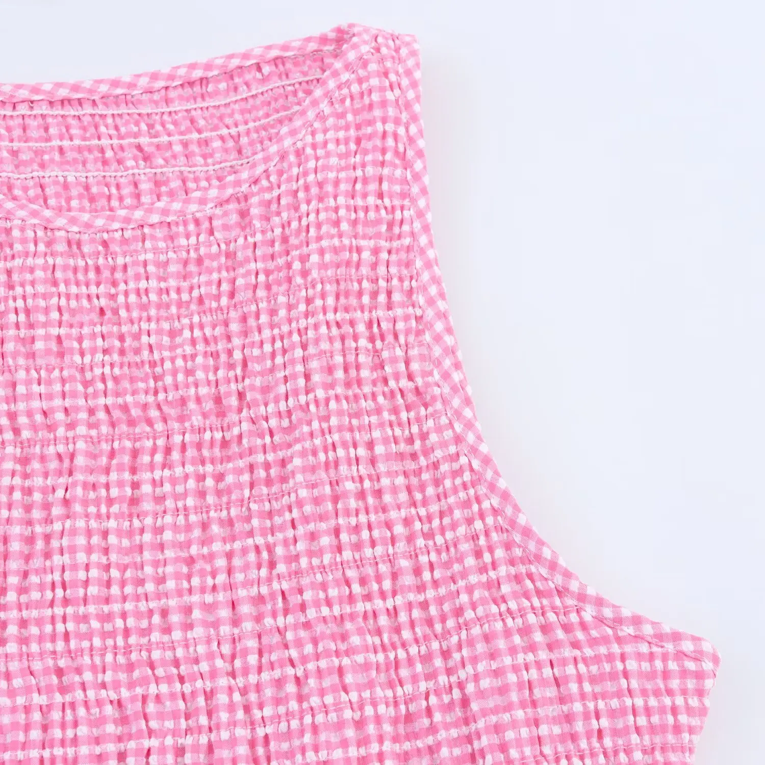 Kondala chique rosa xadrez y2k vestido da mulher moda 2025 verão causal férias tanque vestido plissado streetwear feminino festa vestidos