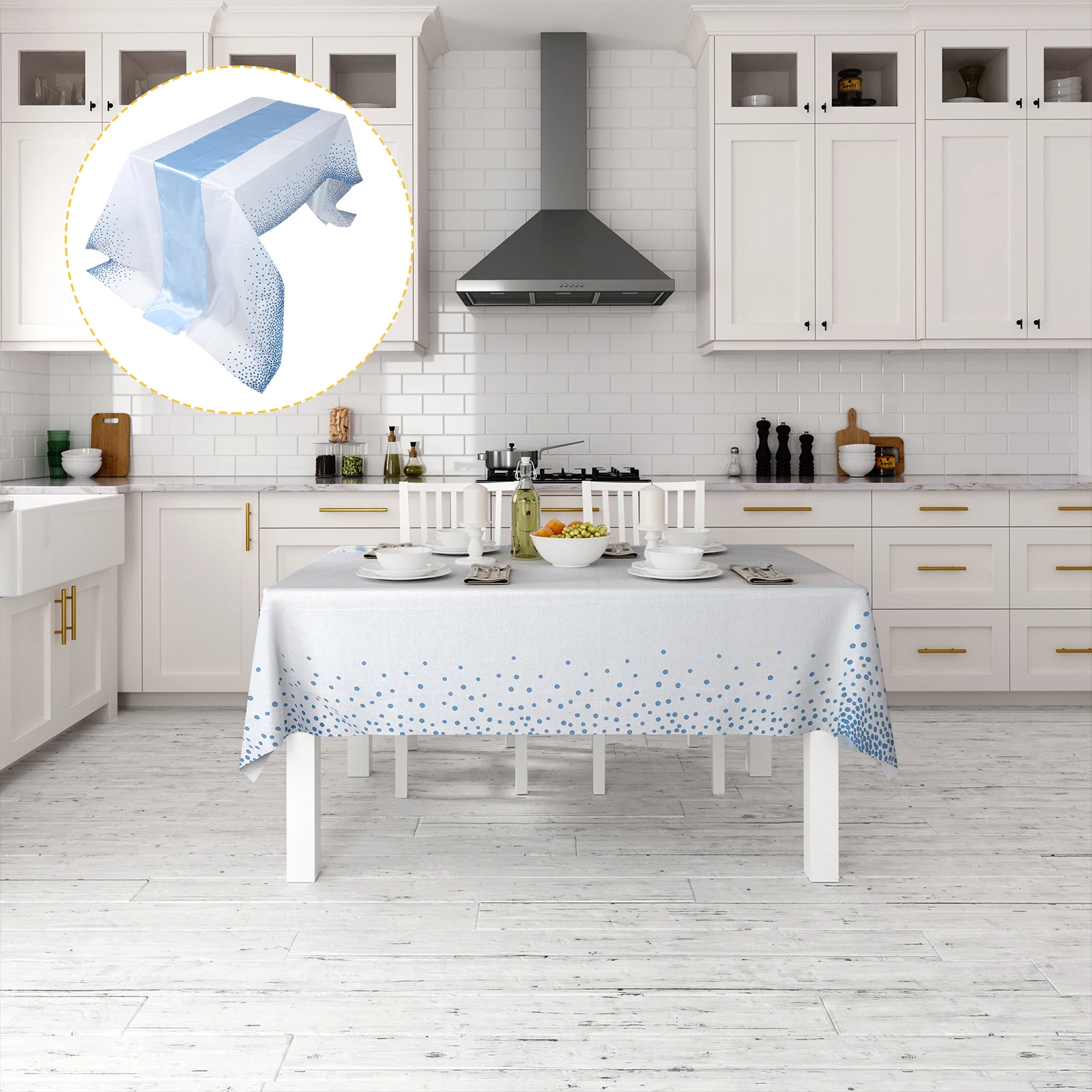 

2pcs Plastic Tablecloth Birthday Party Cover Kids Table Runner 100 Day Celebration Baby Shower Foldable Waterproof for Family