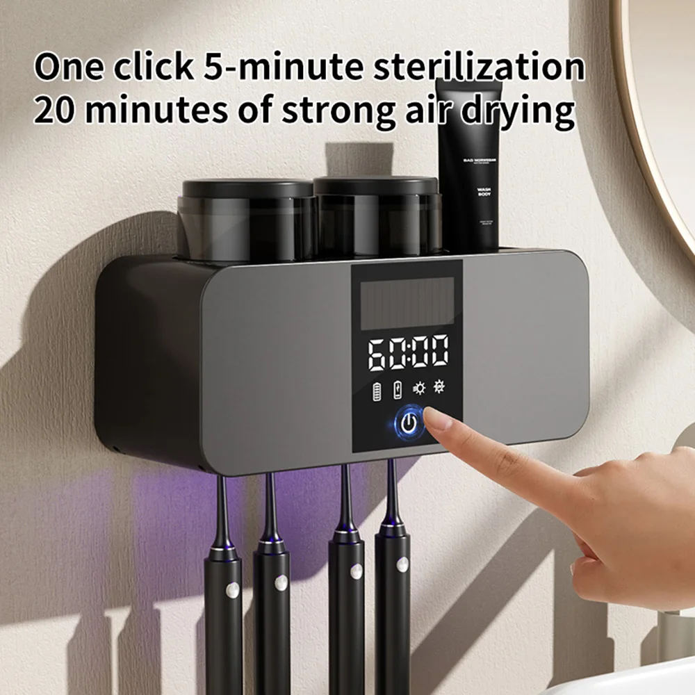 Esterilizador uv de escovas de dentes com display led e parede_voghion.com