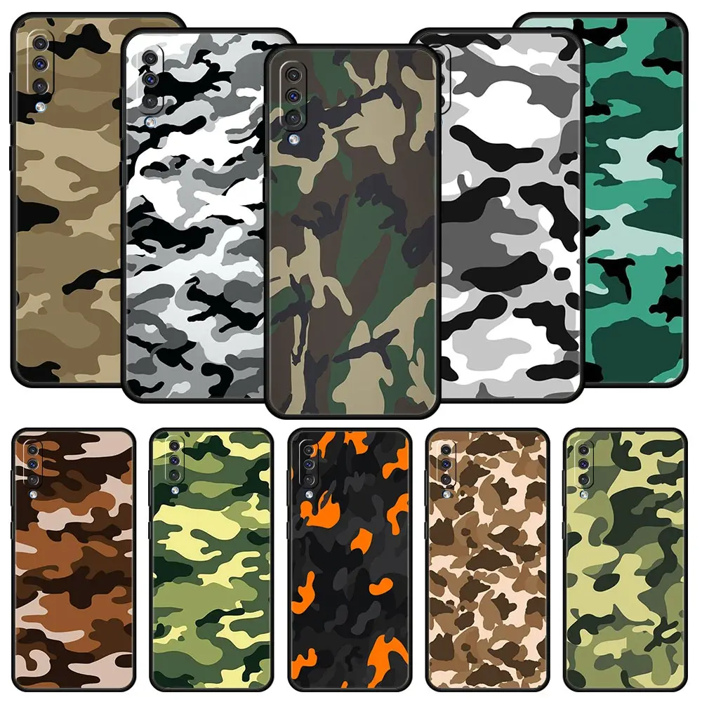 Camouflage Camo Military Case For Samsung A54 A52 A24 A14 A50 A72 A70 A30 A40 A20S A20E A02S A12 A22 A34 A42 A32 5G A04s Cover