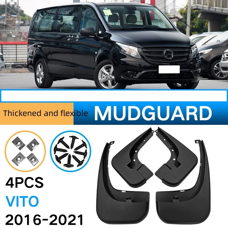 

4pcs Front & Rear Fender for Mercedes Benz Vito 2016-2021 Car Mud Flaps Splash Guard Mudguard Mudflaps Auto Parts