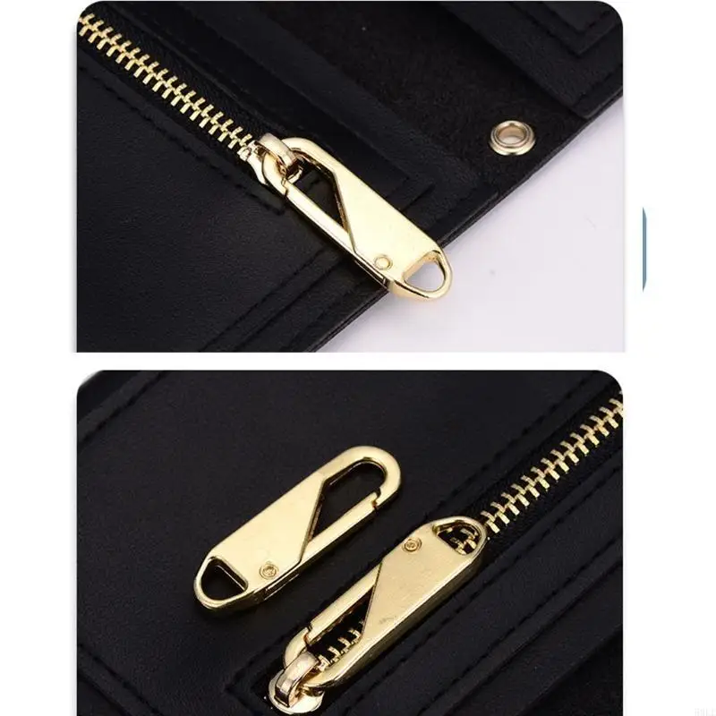 50LE 1PC Zipper Pull Replacement Remage Slider Tab Tab Universal Fixer Zippers Metal For For Head