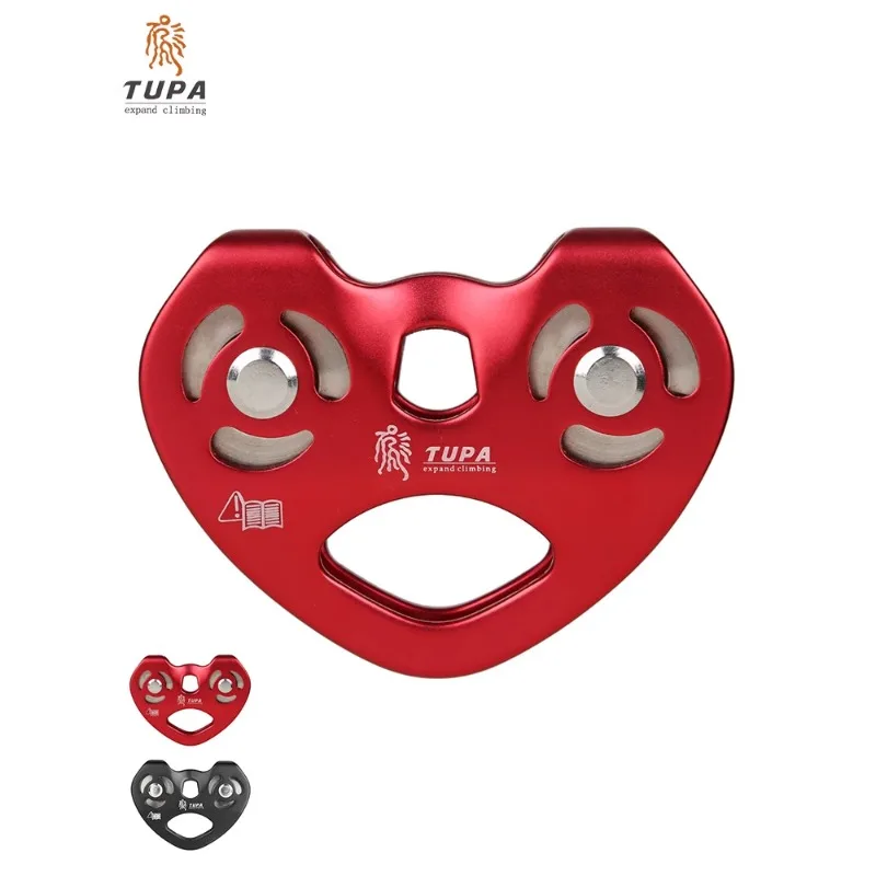 Heart shaped double bearing pulley group cableway high-altitude transportation equipment lifting and crossing steel cable pulley