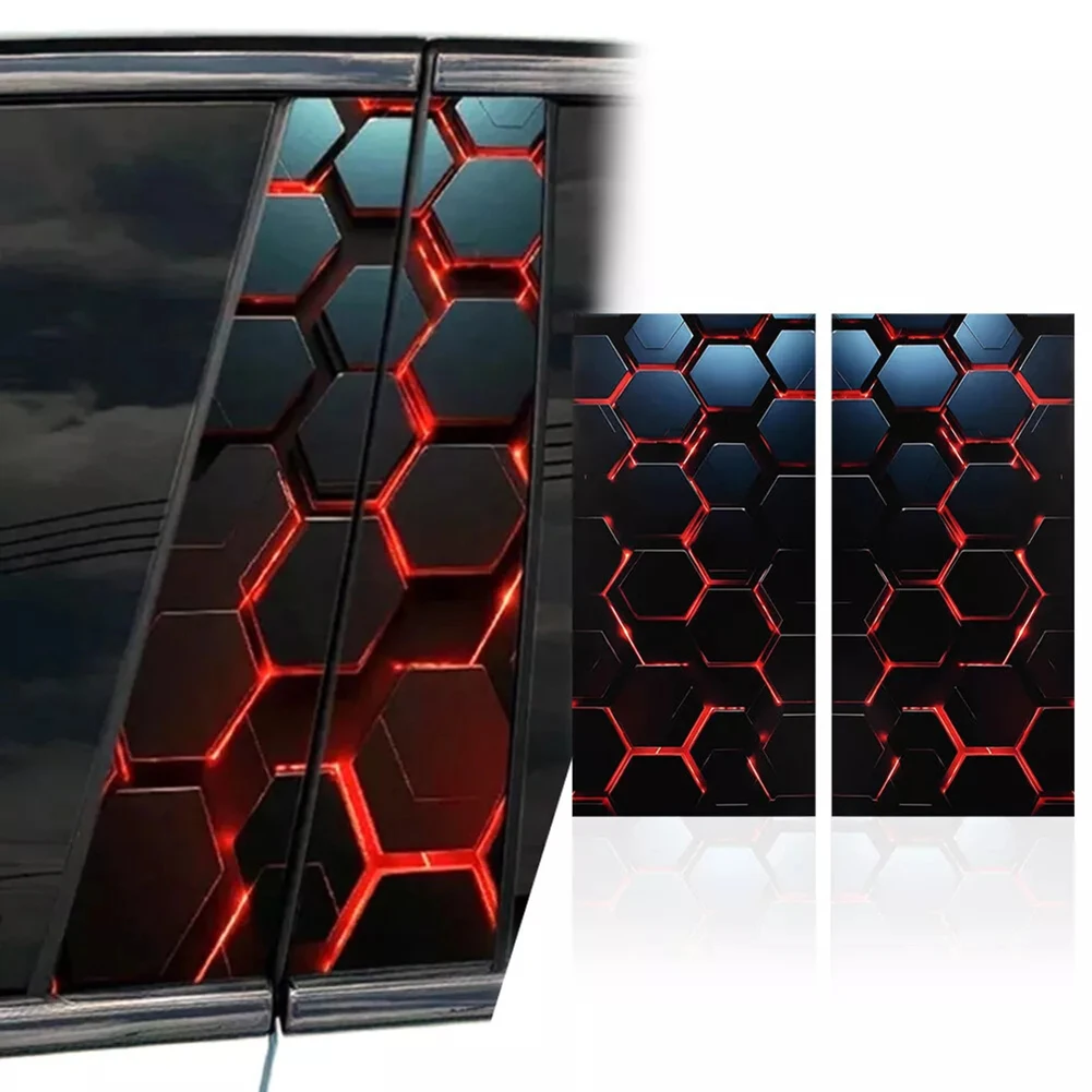 

2 шт., окно автомобиля, дверная колонна, стойка B, крышка, наклейки, аксессуары, водостойкая наклейка на дверной стойку автомобиля «сделай сам», наклейка