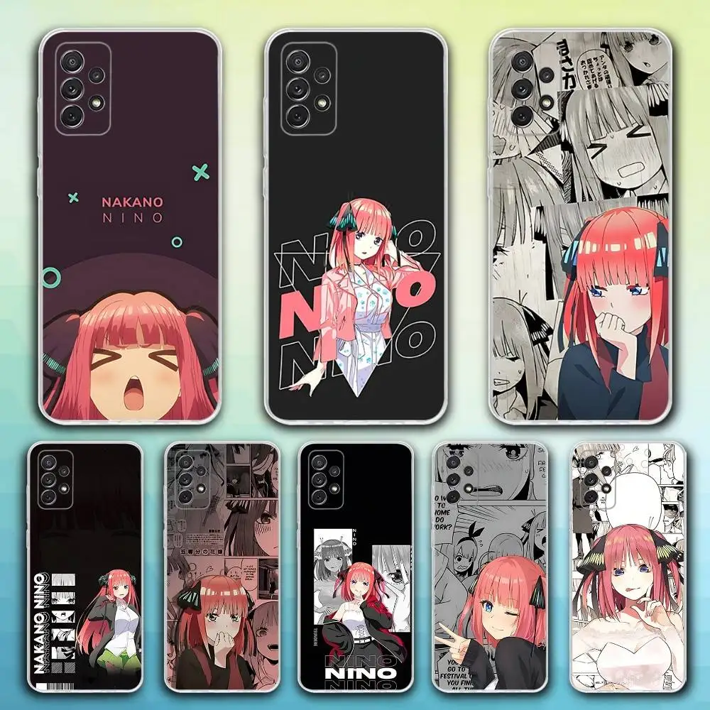 

N-Nino Anime N-Nakano Phone Case For Samsung S30,23,21,22,20, FE lite,S10,9,8,7 PIus Note20ultra Soft Transparent