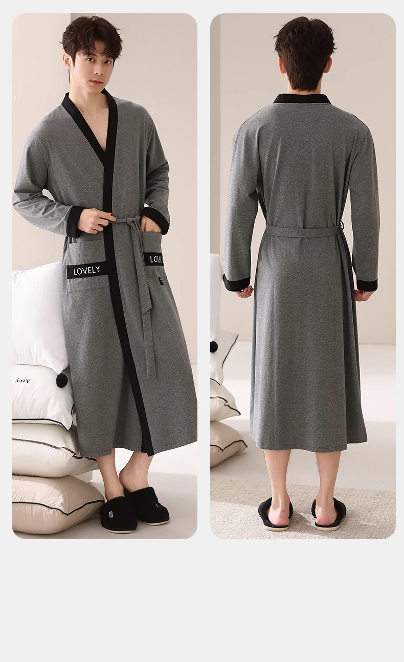 Bata para hombre de manga larga