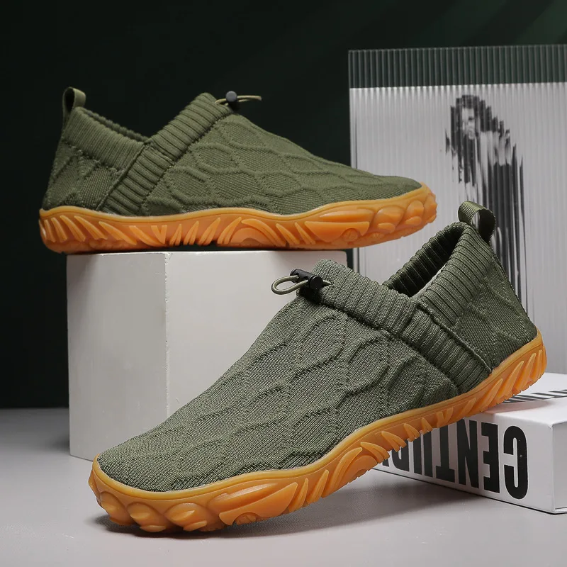 2026 Zapatos de senderismo atléticos transpirables para hombres para correr al aire libre, zapatillas deportivas térmicas y que absorben la humedad para hacer ejercicio en caminar