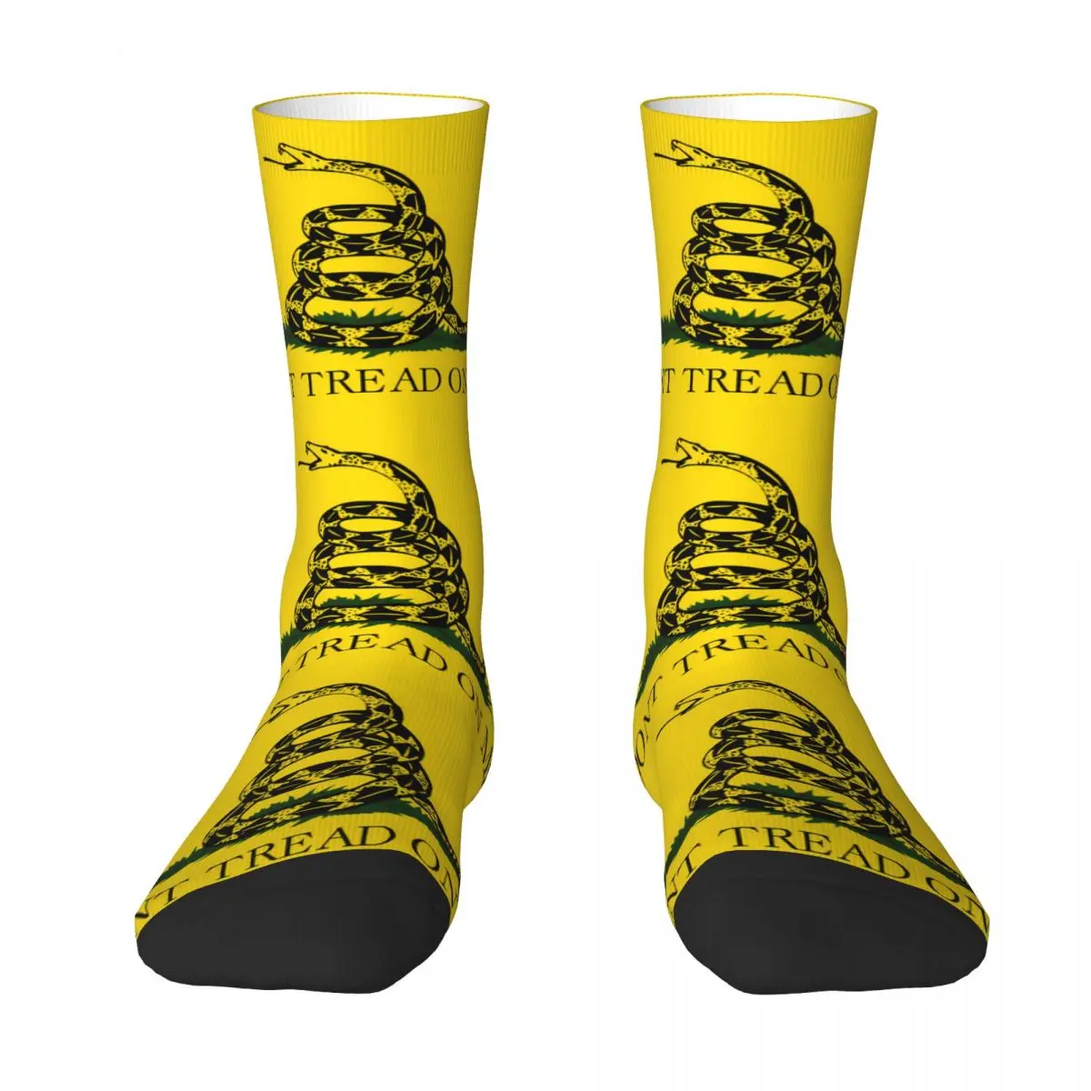 Funny Men's Socks Dont Tread On Me Retro Hip Hop Novelty Crew Sock Gift Pattern Printed