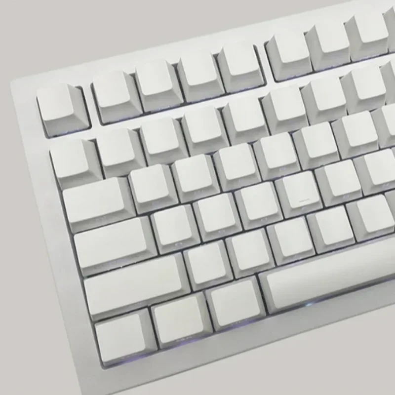 

White Side Engraved Transparent Keycap Original Height PBT Customized 68/75/87/98/108 Key Multi-column Keycap