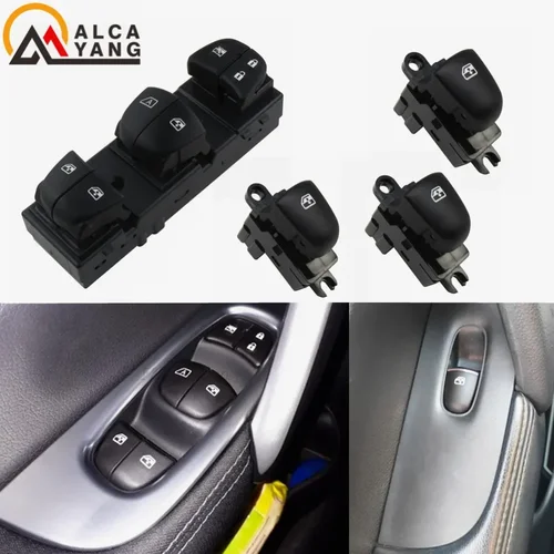 Imagen 2 del producto Interruptor LED de ventana automática para Nissan x-trail t32 2021 Qashqai 2015, botón de Control de elevador de vidrio para ventanas eléctricas, accesorios para coche