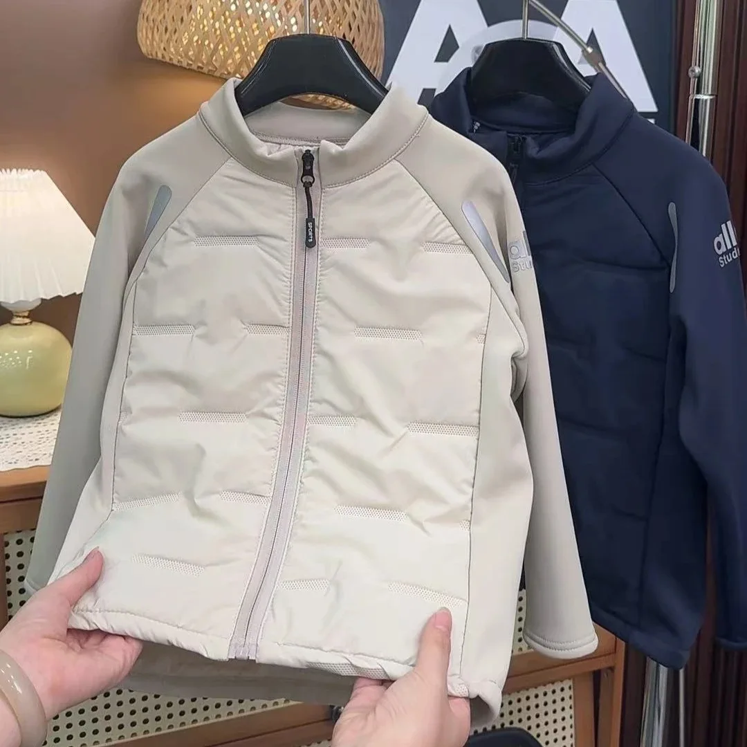 New autumn and winter coat 2025 Western style Korean version cotton jacket thin cotton jacket medium and large children's coat n