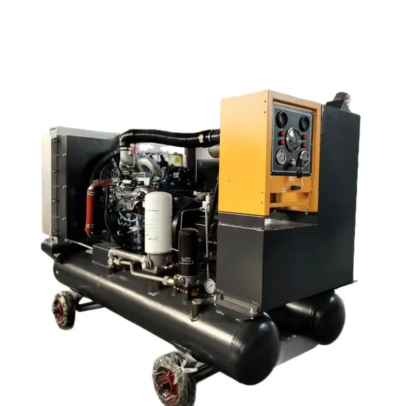 Electric mobile screw air compressor, screw diesel compressor