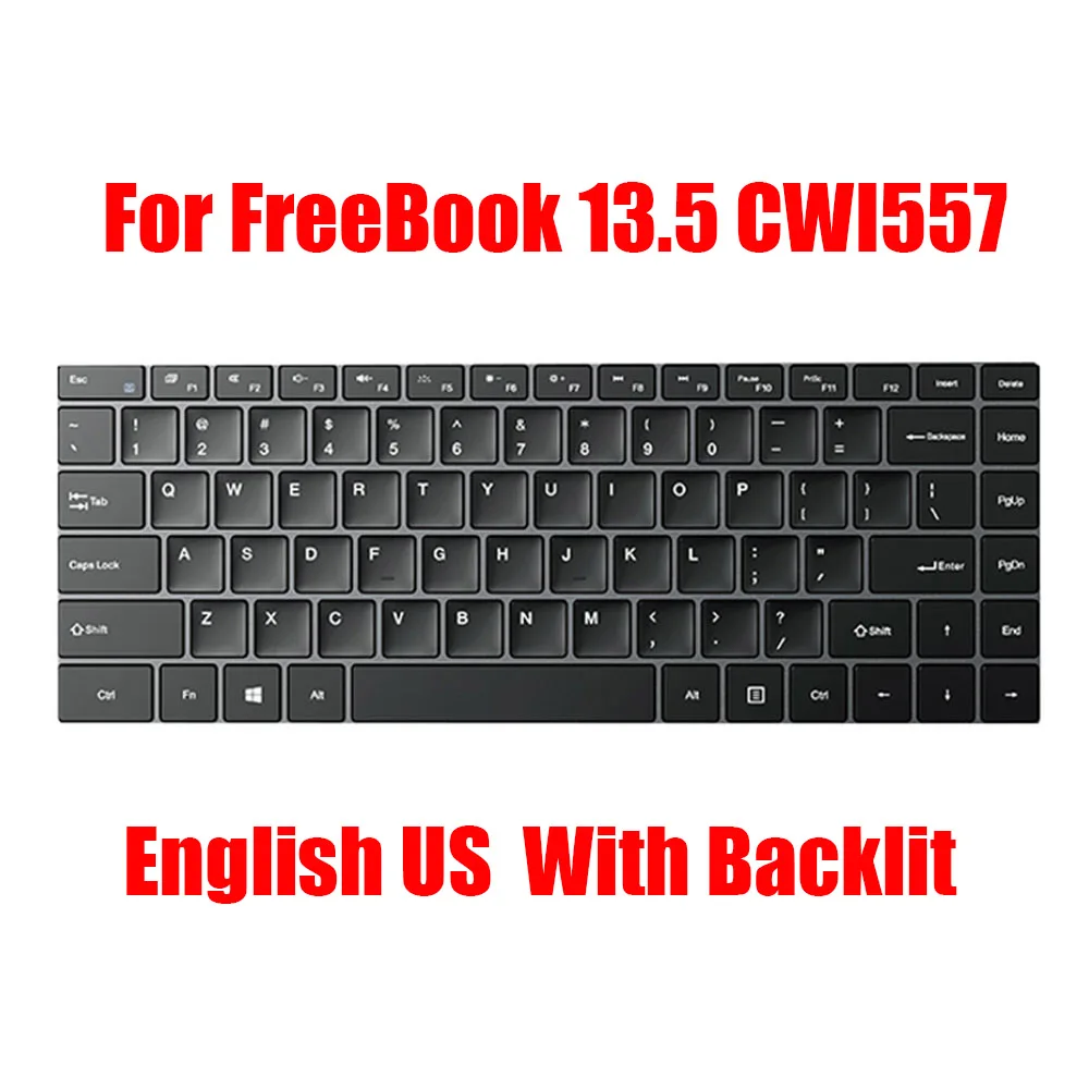 

Laptop Keyboard For Chuwi For FreeBook 13.5 CWI557 English US Black With Backlit New