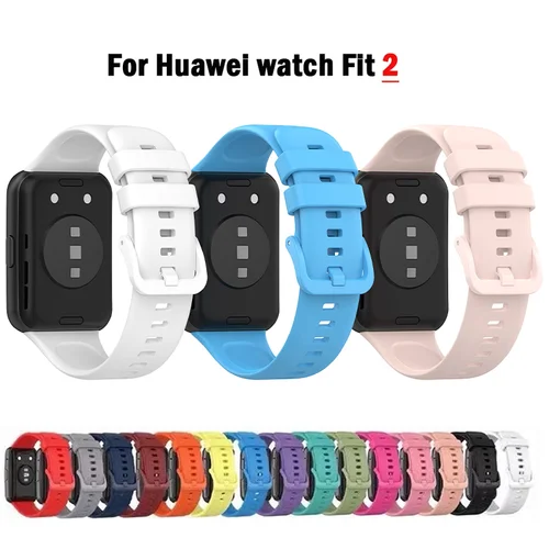 Correa de silicona para Huawei Watch FIT 2, accesorios para reloj inteligente, pulsera de repuesto, correa nueva para Huawei Watch fit2