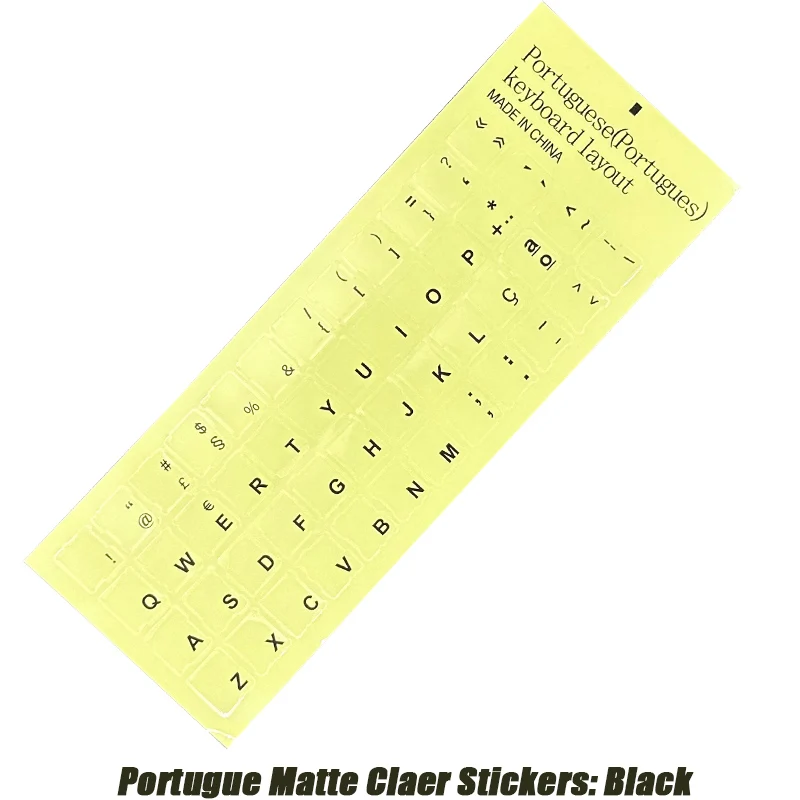 SR Portuguese 6 Kinds Matte Clear Keyboard Sticker Protective Film Layout Button Letters for PC Computer Laptop Accessories