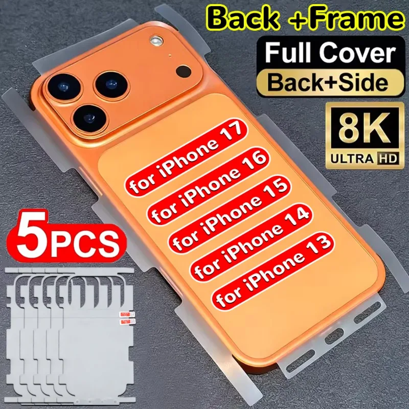 1-5PCS Back Frame Hydrogel Film Border Stickers Full Cover f