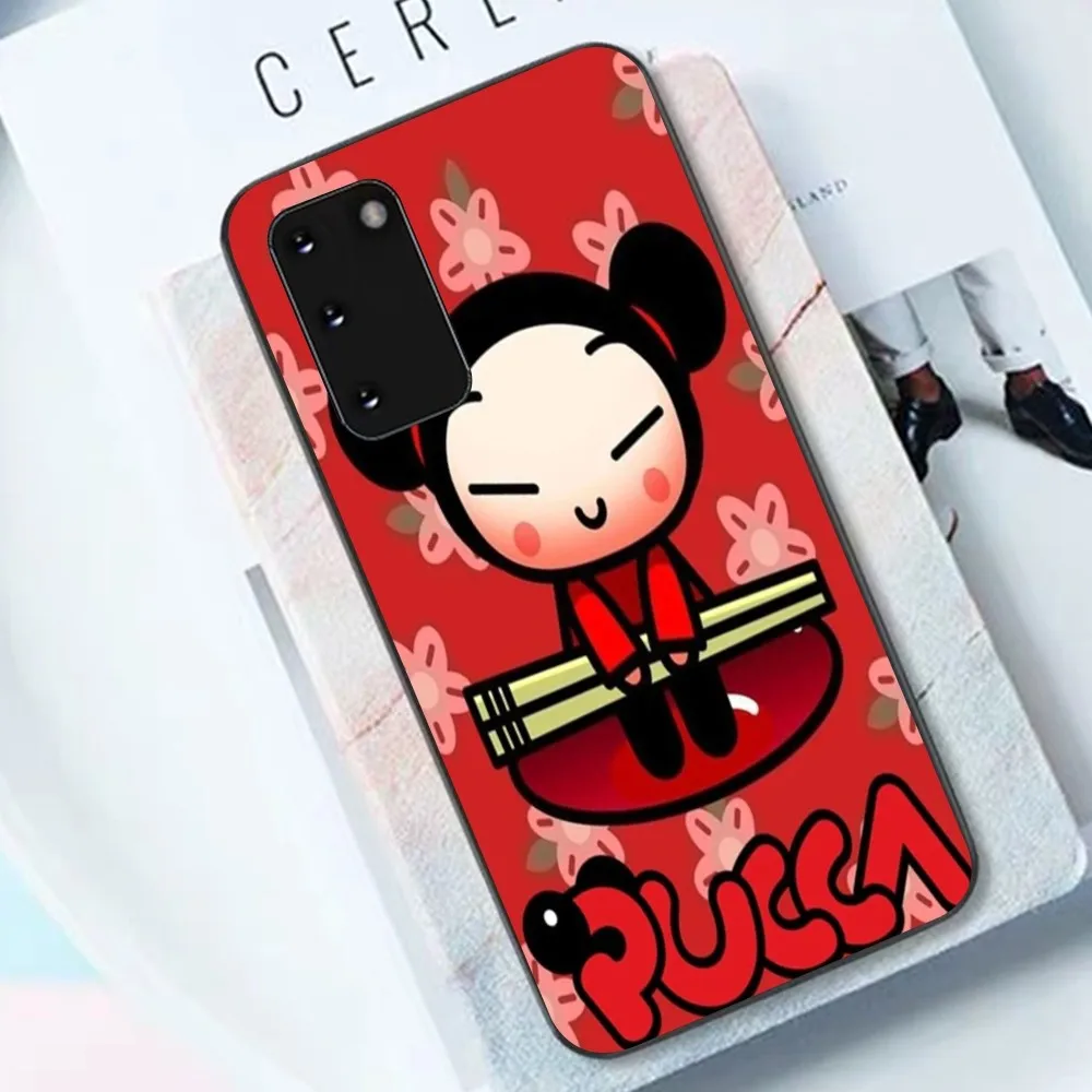 Cute Cartoon Pucca Garu Phone Case For Samsung S 9 10 20 21 22 23 30 23 24 plus lite Ultra FE S10lite Fundas