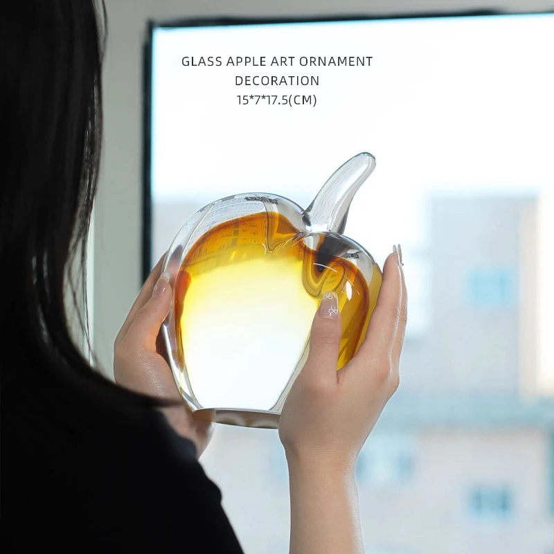 

European Style Living Room Apple Statue Bedroom Colored Glaze Workmanship Desktop Gadgets Retro Corridor Gift Study Home Decor