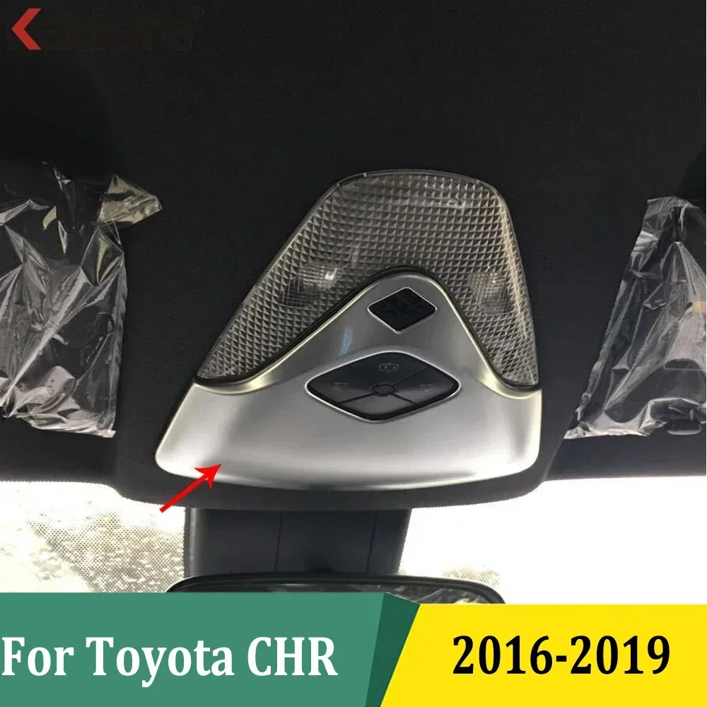 

For Toyota CHR C-HR 2016 2017 2018 2019 Matte Front Reading Light Cover Trim Roof Lamp Molding Frame Interior Accessories