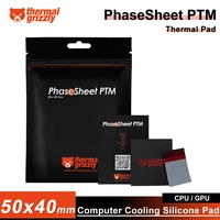 Almohadilla térmica de silicona Grizzly PhaseSheet PTM, 50x40mm, hoja de grasa de silicona para CPU, cambio de fase de grasa térmica de 0,2mm